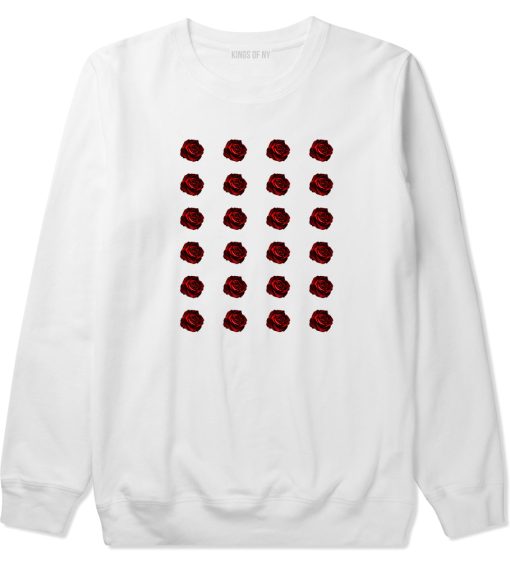 Red Rose Pattern Crewneck Sweatshirt - Image 2