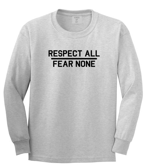 Respect All Fear None Mens Long Sleeve T-Shirt - Image 3