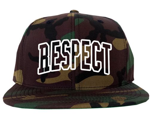 Respect Outline Mens Snapback Hat - Image 6