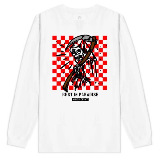 Rest In Paradise Grim Reaper Mens Long Sleeve T-Shirt
