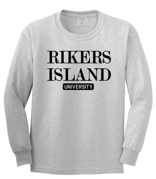 Rikers Island University Mens Long Sleeve T-Shirt - Image 3