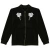 Rose Flower Double Sided Bomber Jacket