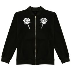 Rose Flower Double Sided Bomber Jacket