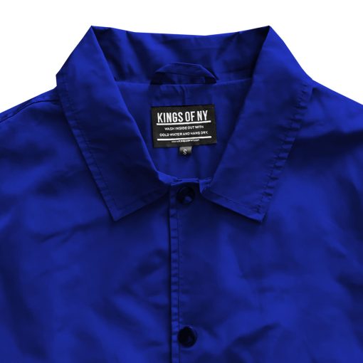 Royal Blue Mens Windbreaker Coaches Jacket - Image 3