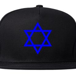 Royal Blue Star Of David Jewish Chest Mens Snapback Hat