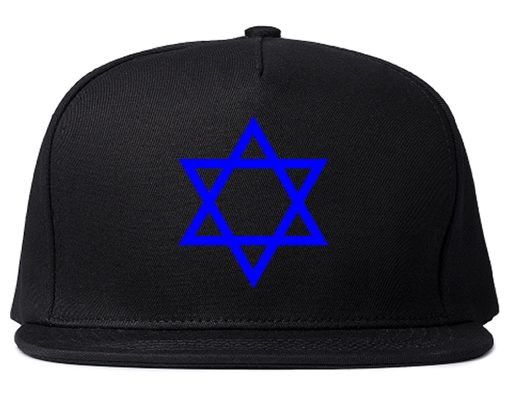 Royal Blue Star Of David Jewish Chest Mens Snapback Hat