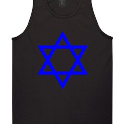 Royal Blue Star Of David Jewish Mens Tank Top T-Shirt