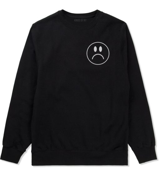 Sad Face Chest Mens Crewneck Sweatshirt