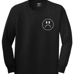 Sad Face Chest Mens Long Sleeve T-Shirt