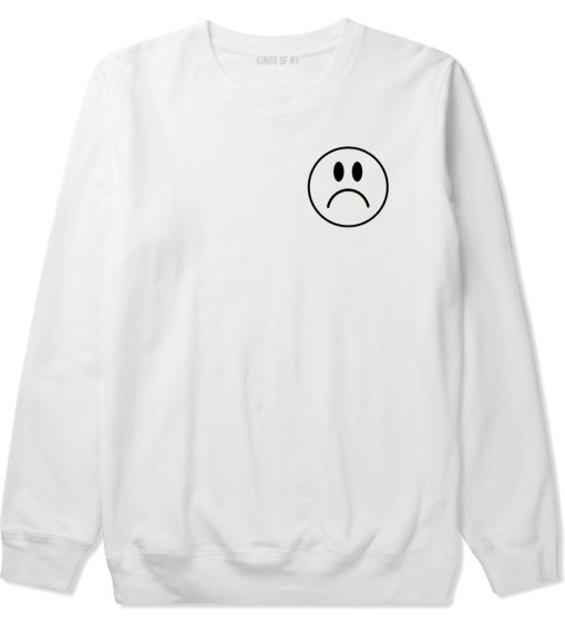 Sad Face Chest Mens Crewneck Sweatshirt - Image 2