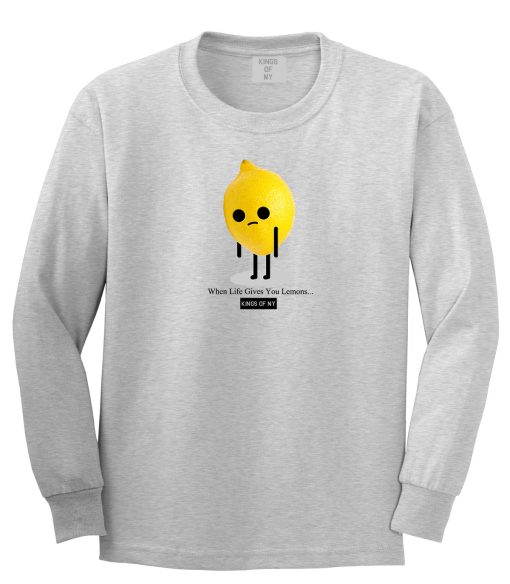 Sad Lemon Long Sleeve T-Shirt - Image 3