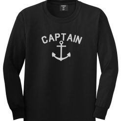 Sailing Captain Anchor Mens Long Sleeve T-Shirt
