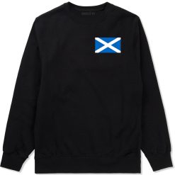 Scotland Flag Country Chest Mens Crewneck Sweatshirt