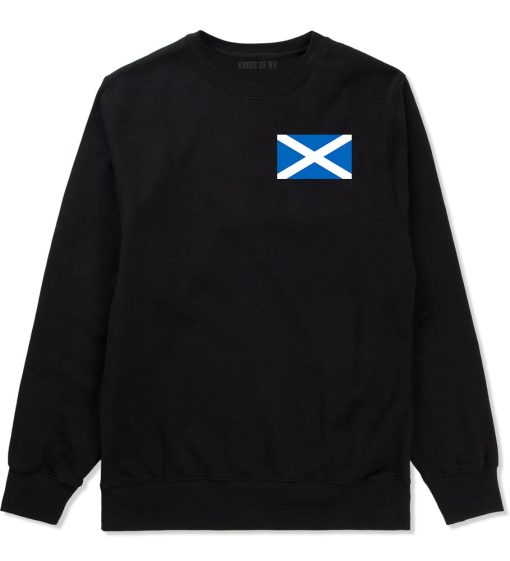 Scotland Flag Country Chest Mens Crewneck Sweatshirt