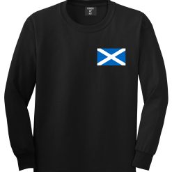 Scotland Flag Country Chest Mens Long Sleeve T-Shirt