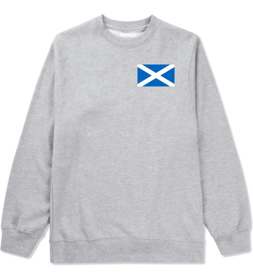 Scotland Flag Country Chest Mens Crewneck Sweatshirt - Image 3