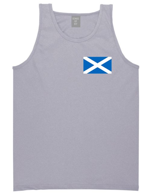 Scotland Flag Country Chest Mens Tank Top Shirt - Image 3