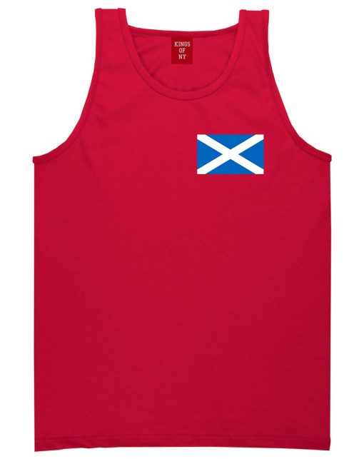 Scotland Flag Country Chest Mens Tank Top Shirt - Image 4