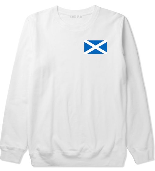 Scotland Flag Country Chest Mens Crewneck Sweatshirt - Image 2