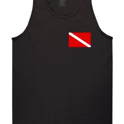 Scuba Dive Flag Chest Mens Tank Top Shirt