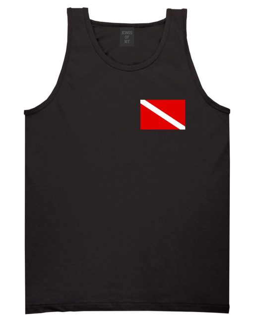 Scuba Dive Flag Chest Mens Tank Top Shirt