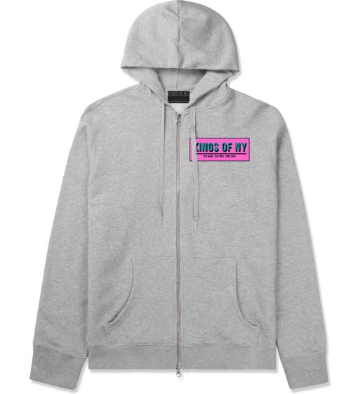 Self Made Self Sold Pink Zip Up Hoodie - Image 2