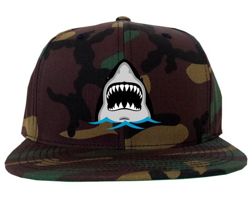Shark Face Chest Mens Snapback Hat - Image 6
