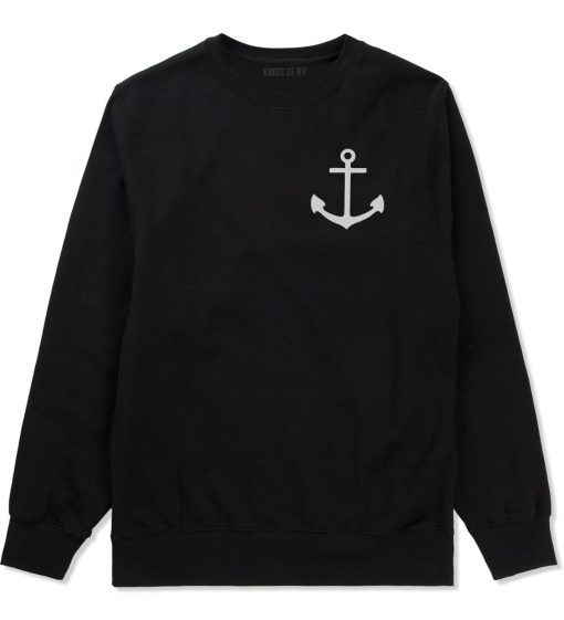Ship Anchor Chest Mens Crewneck Sweatshirt