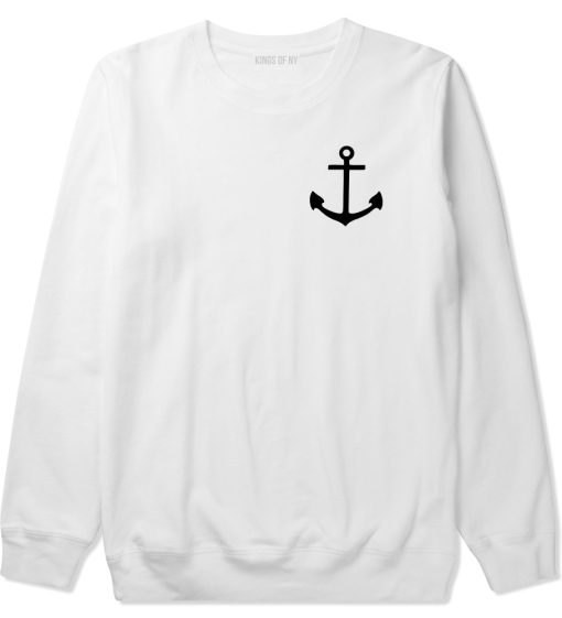 Ship Anchor Chest Mens Crewneck Sweatshirt - Image 2