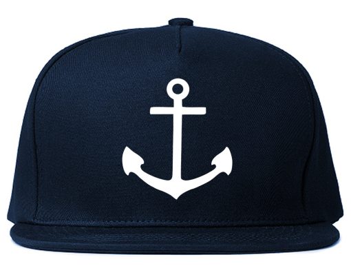 Ship Anchor Chest Mens Snapback Hat - Image 2