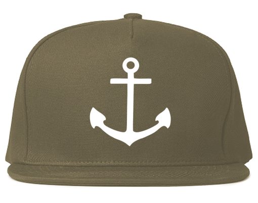 Ship Anchor Chest Mens Snapback Hat - Image 3