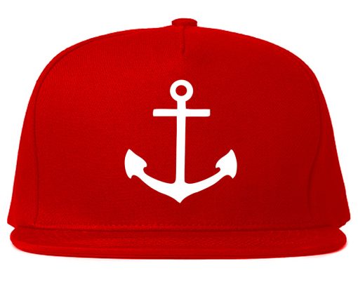 Ship Anchor Chest Mens Snapback Hat - Image 4