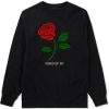 Single Red Rose Mens Crewneck Sweatshirt