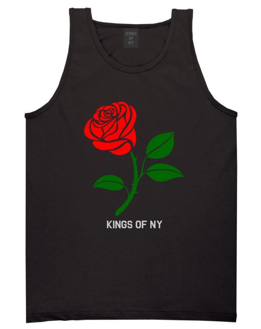 Single Red Rose Mens Tank Top Shirt