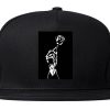 Skeleton Hand Rose Snapback Hat Cap