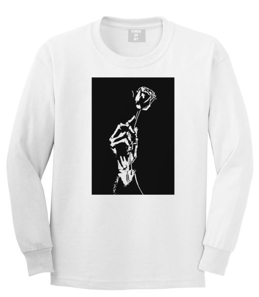 Skeleton Hand Rose Long Sleeve T-Shirt - Image 2