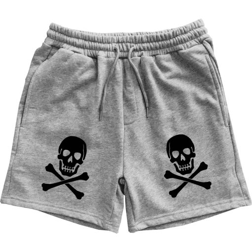 Skull And Crossbones Mens Sweat Shorts - Image 3