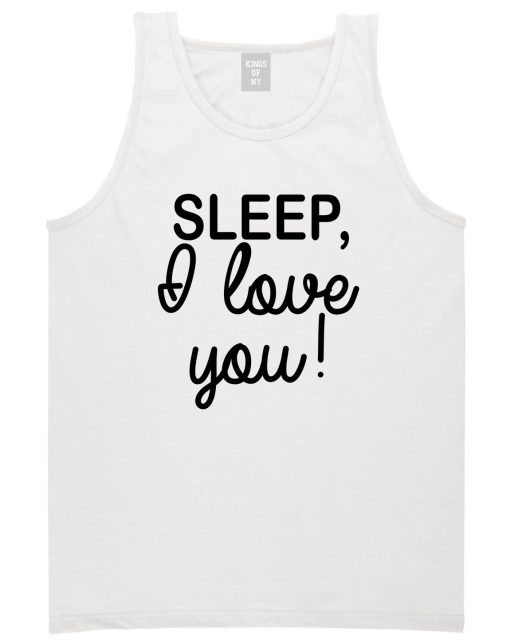 Sleep I Love You Funny Tired Mens Tank Top Shirt - Image 2