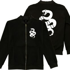 Snake Print Mens Bomber Jacket