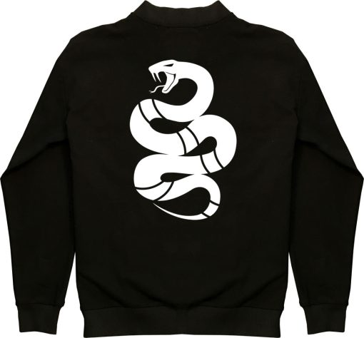 Snake Print Mens Bomber Jacket - Image 2