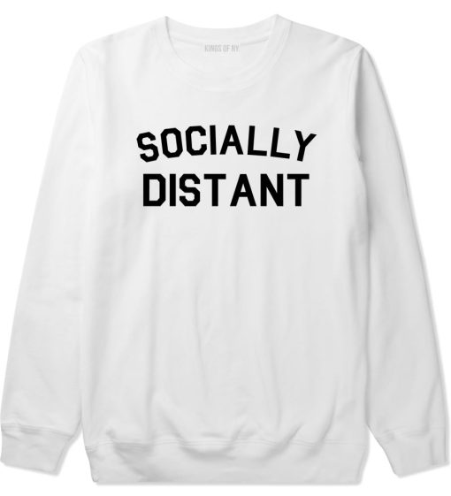 Socially Distant Mens Crewneck Sweatshirt - Image 3