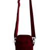 Solid Burgundy Mens Small Crossbody Sling Bag