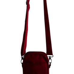 Solid Burgundy Mens Small Crossbody Sling Bag