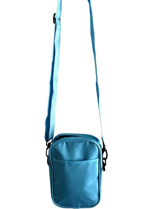 Solid Light Blue Mens Small Crossbody Sling Bag