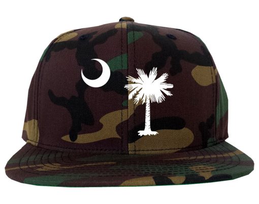 South Carolina State Flag Outline Mens Snapback Hat - Image 6
