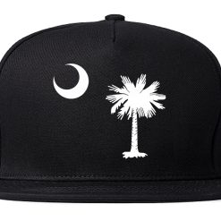 South Carolina State Flag Outline Mens Snapback Hat