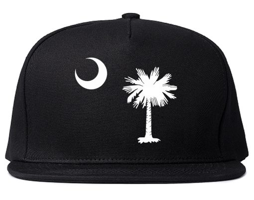South Carolina State Flag Outline Mens Snapback Hat