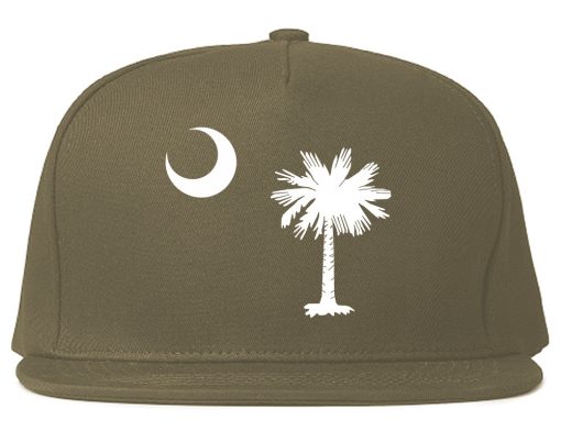 South Carolina State Flag Outline Mens Snapback Hat - Image 3