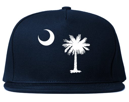 South Carolina State Flag Outline Mens Snapback Hat - Image 2