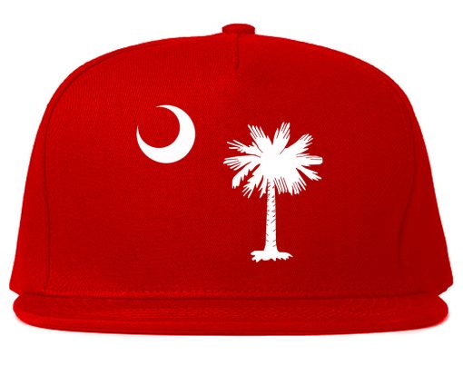 South Carolina State Flag Outline Mens Snapback Hat - Image 4